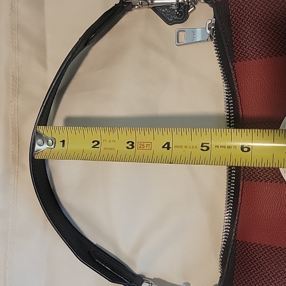 Coach Buffalo Red Plaid Mini bag with Coach Patch - Picture 8 of 9